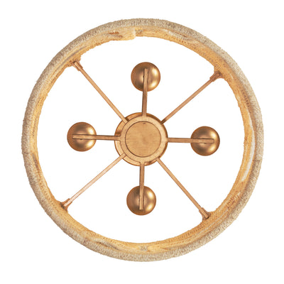 10'' Soga 4 Light Modern Gold And White Semi-Flush Mount