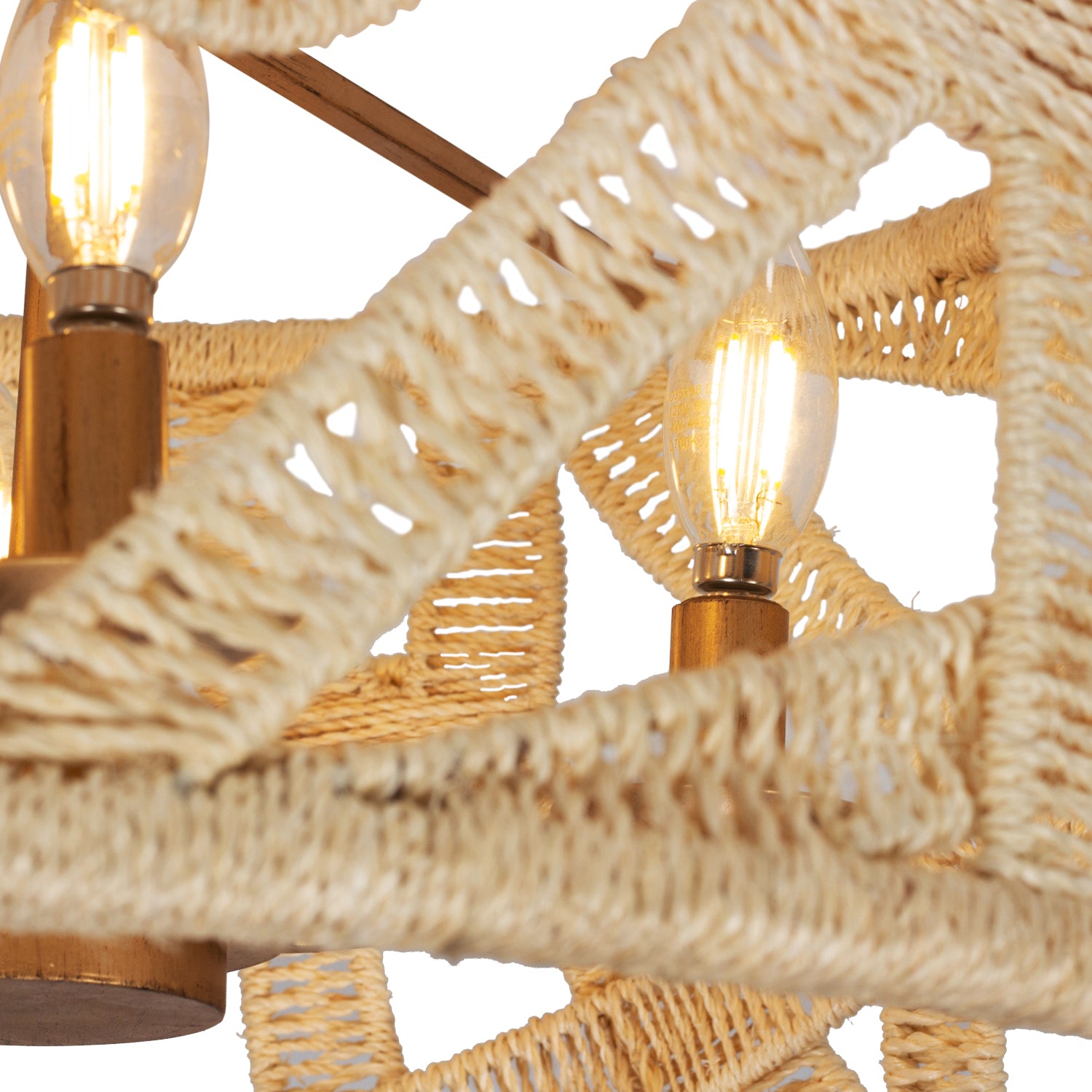 10'' Soga 4 Light Modern Gold And White Semi-Flush Mount