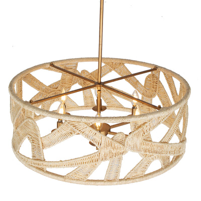 10'' Soga 6 Light Modern Gold And White Chandelier