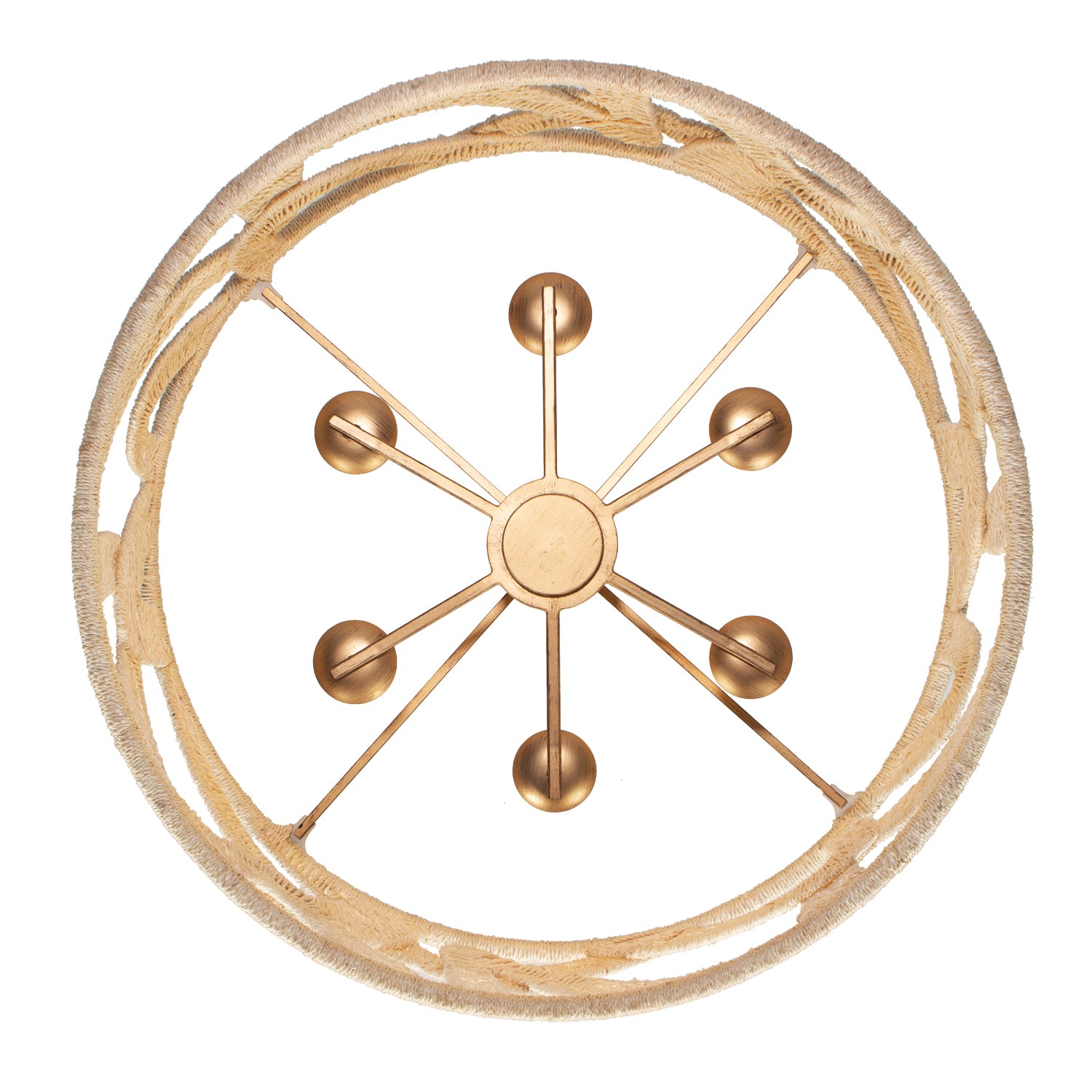 10'' Soga 6 Light Modern Gold And White Chandelier