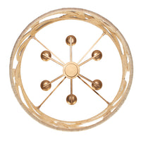 10'' Soga 6 Light Modern Gold And White Chandelier
