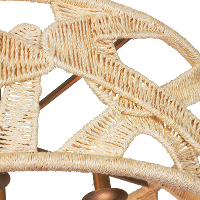 10'' Soga 6 Light Modern Gold And White Chandelier