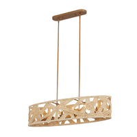 10'' Soga 6 Light Modern Gold And White Linear Pendant