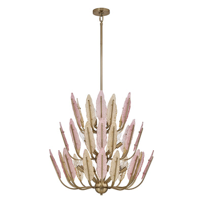 30'' Autumna 22 Light Brushed Champagne Gold Chandelier