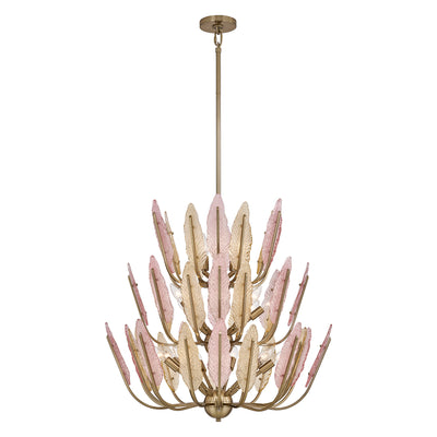 30'' Autumna 22 Light Brushed Champagne Gold Chandelier