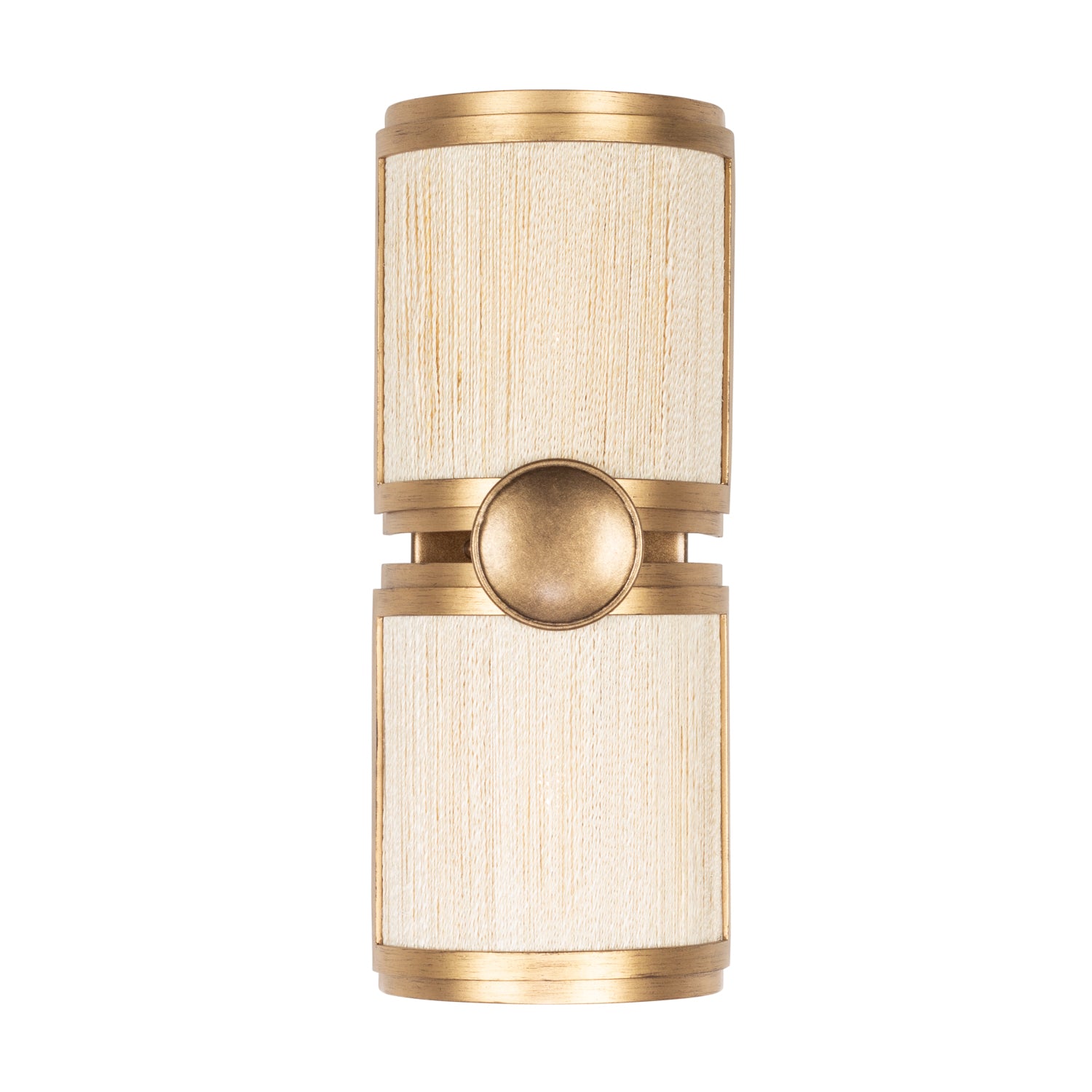 6.5'' Button 2 Light PEARLIZED ANTIQUE BRASS MODERN GOLD Wall Sconce