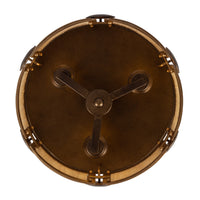 8.5'' Button 3 Light PEARLIZED ANTIQUE BRASS and MODERN GOLD Semi-Flush Mount