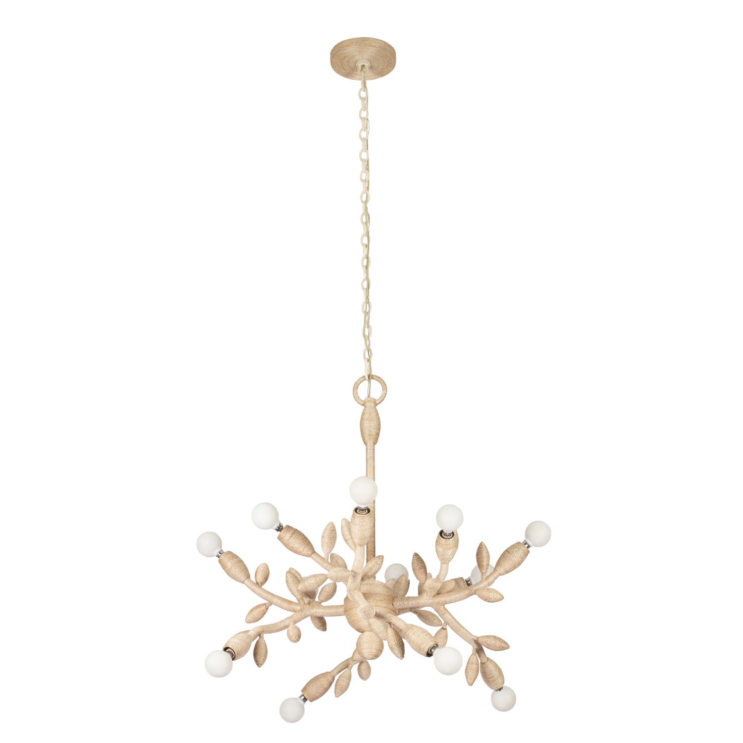 24'' Branche 12 Light Warm Ivory Chandelier