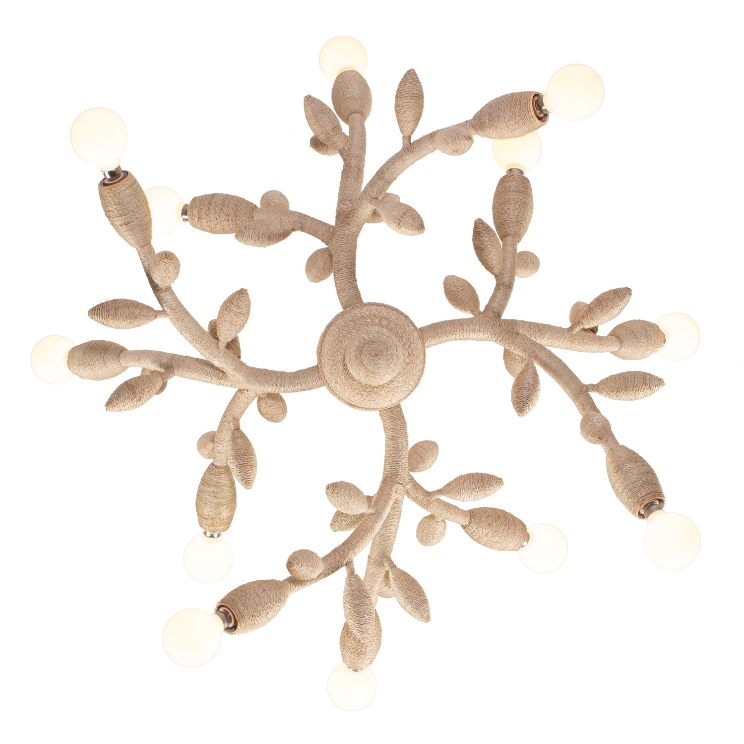 24'' Branche 12 Light Warm Ivory Chandelier