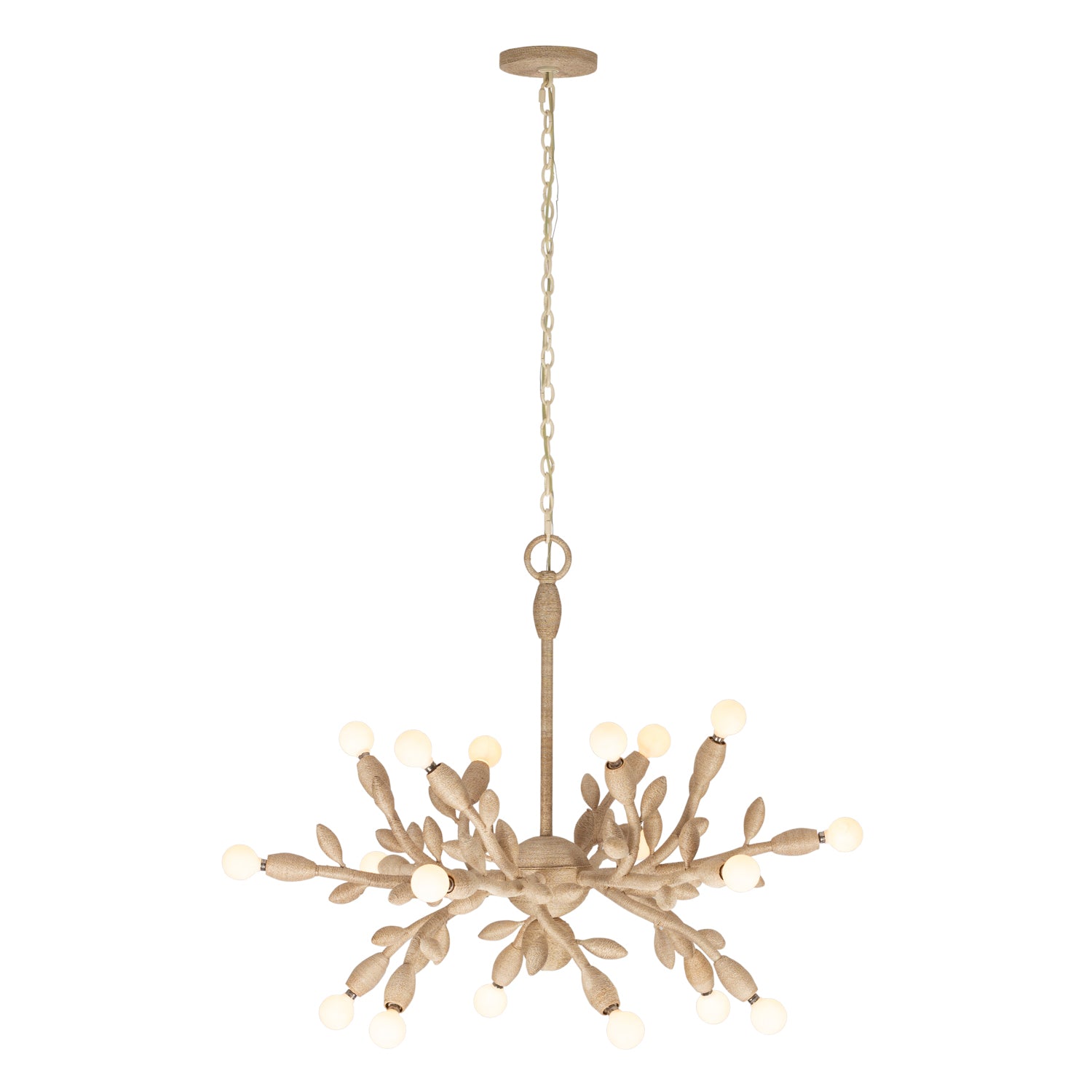 29'' Branche 18 Light Warm Ivory Chandelier