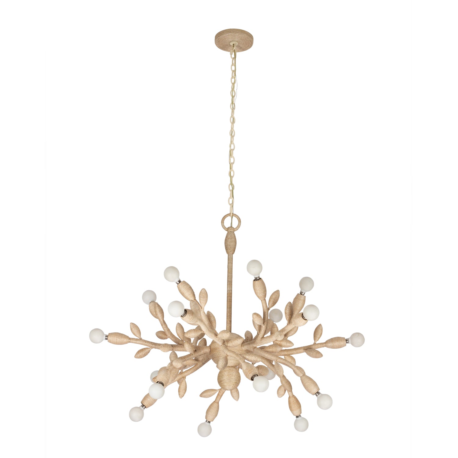 29'' Branche 18 Light Warm Ivory Chandelier
