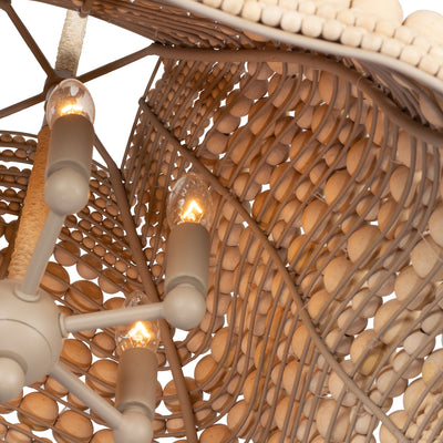 14.5'' Coaxial 6 Light Jute Pendant