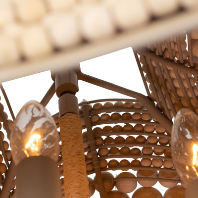 14.5'' Coaxial 6 Light Jute Pendant