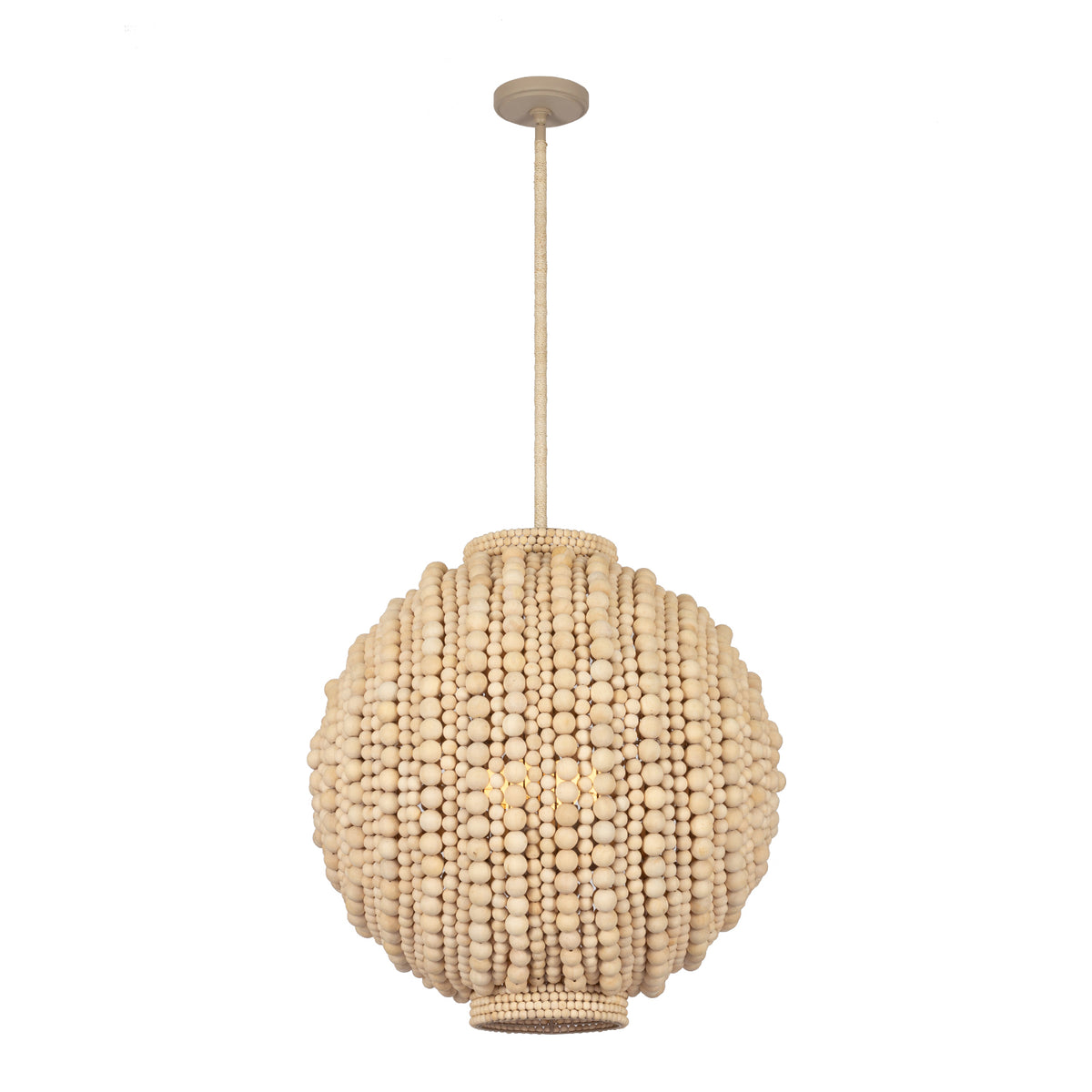 27'' Coaxial 6 Light Jute Pendant