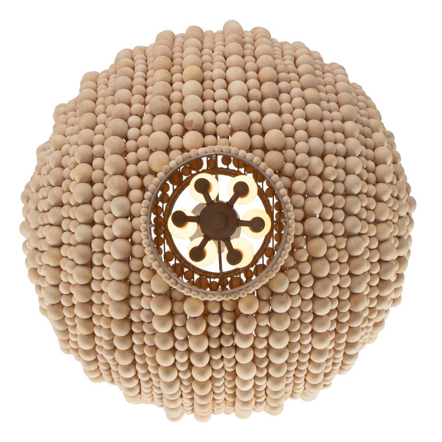 27'' Coaxial 6 Light Jute Pendant