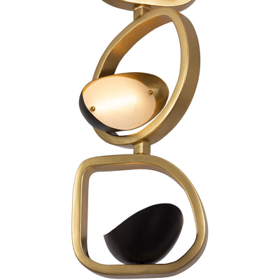 31'' Onyx 3 Light Brushed Gold/Satin Bronze Pendant