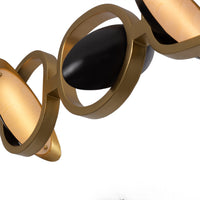 10'' Onyx 6 Light Brushed Gold/Satin Bronze Linear Pendant