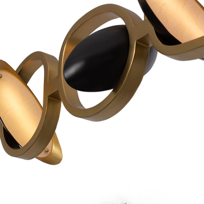 10'' Onyx 6 Light Brushed Gold/Satin Bronze Linear Pendant