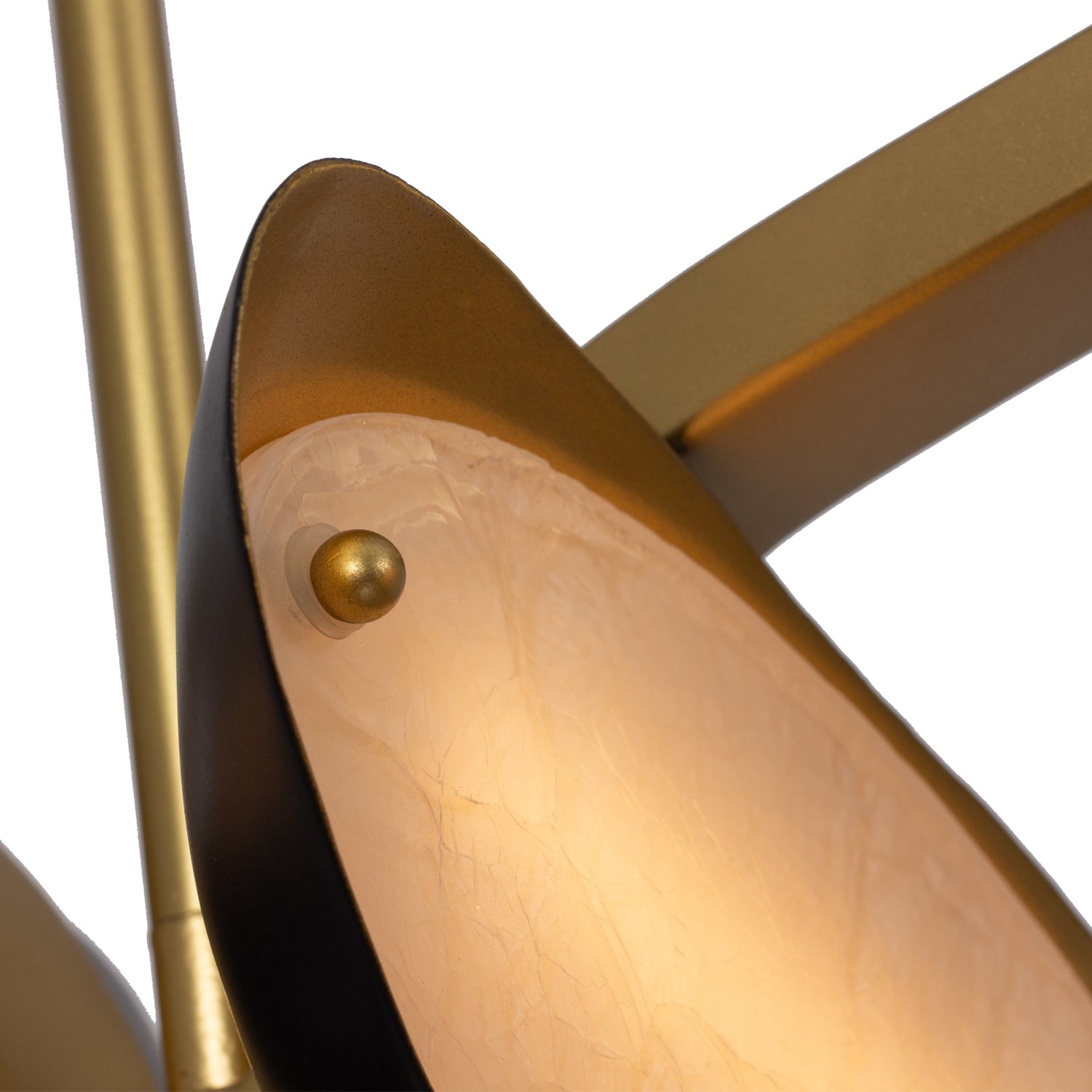 10'' Onyx 6 Light Brushed Gold/Satin Bronze Linear Pendant