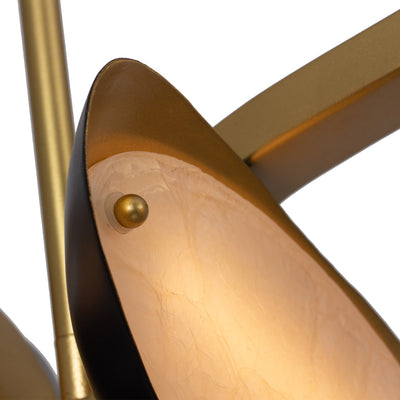 10'' Onyx 6 Light Brushed Gold/Satin Bronze Linear Pendant