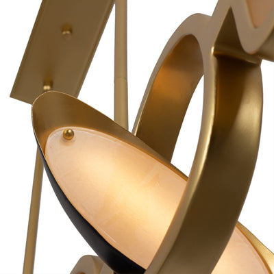 10'' Onyx 6 Light Brushed Gold/Satin Bronze Linear Pendant