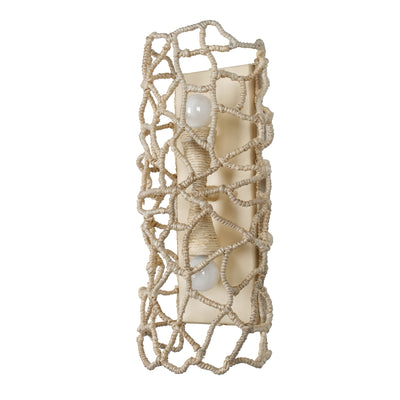 8'' Reef 2 Light Warm Ivory Wall Sconce
