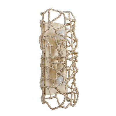 8'' Reef 2 Light Warm Ivory Wall Sconce