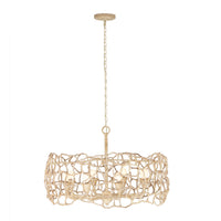 21'' Reef 8 Light Warm Ivory Chandelier