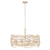 21'' Reef 8 Light Warm Ivory Chandelier