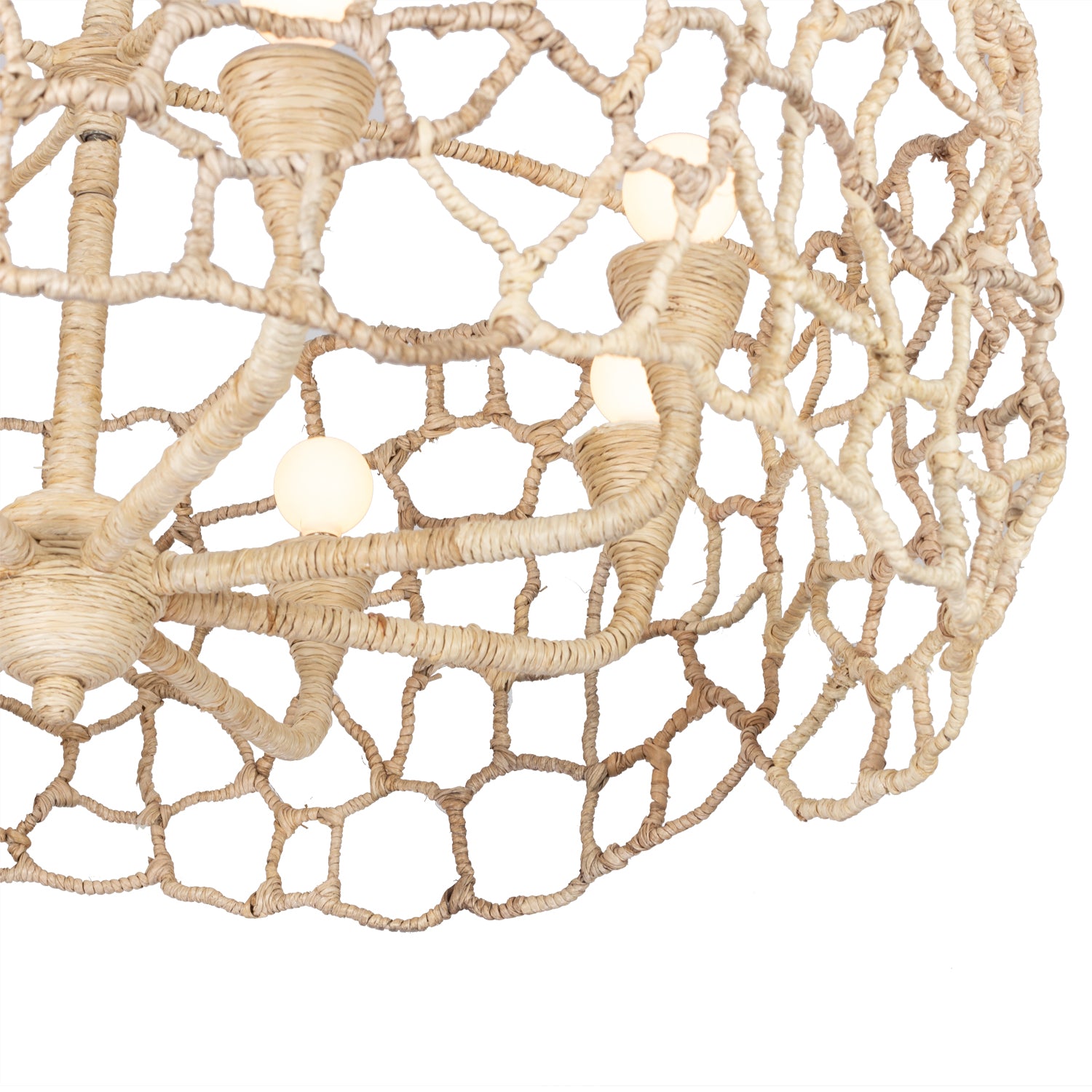 21'' Reef 8 Light Warm Ivory Chandelier