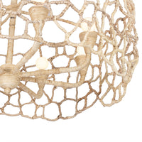 21'' Reef 8 Light Warm Ivory Chandelier