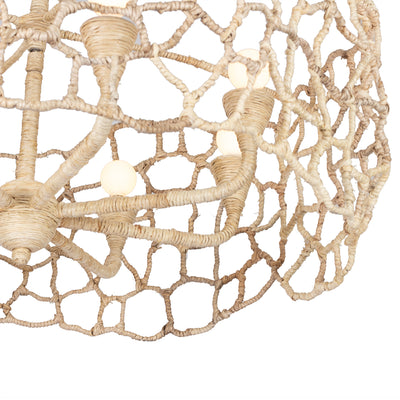 21'' Reef 8 Light Warm Ivory Chandelier