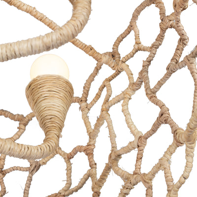 21'' Reef 8 Light Warm Ivory Chandelier