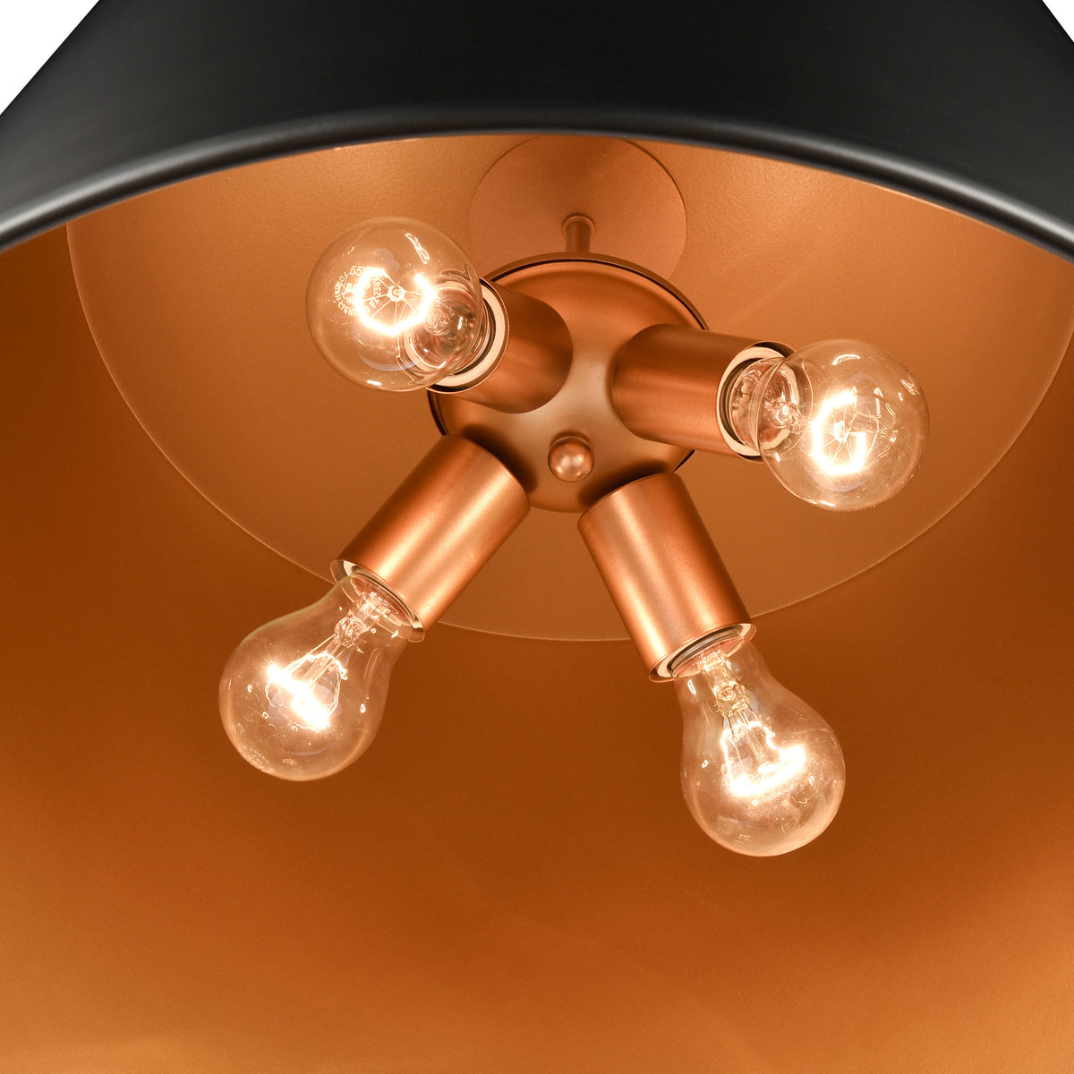 17'' Allson Matte Black 4 Light Pendant