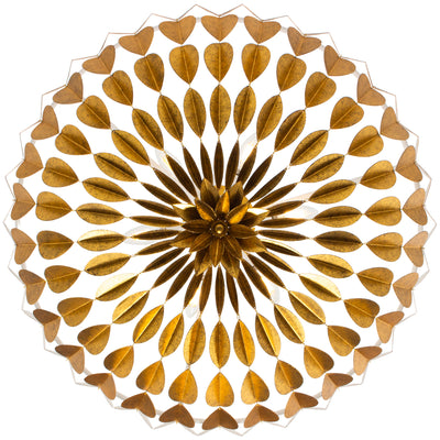 10.75'' Amor 6 Light Oxidized Gold Leaf and White Chandelier