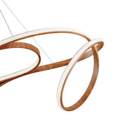 Moscow LED Chandelier | Light Wood