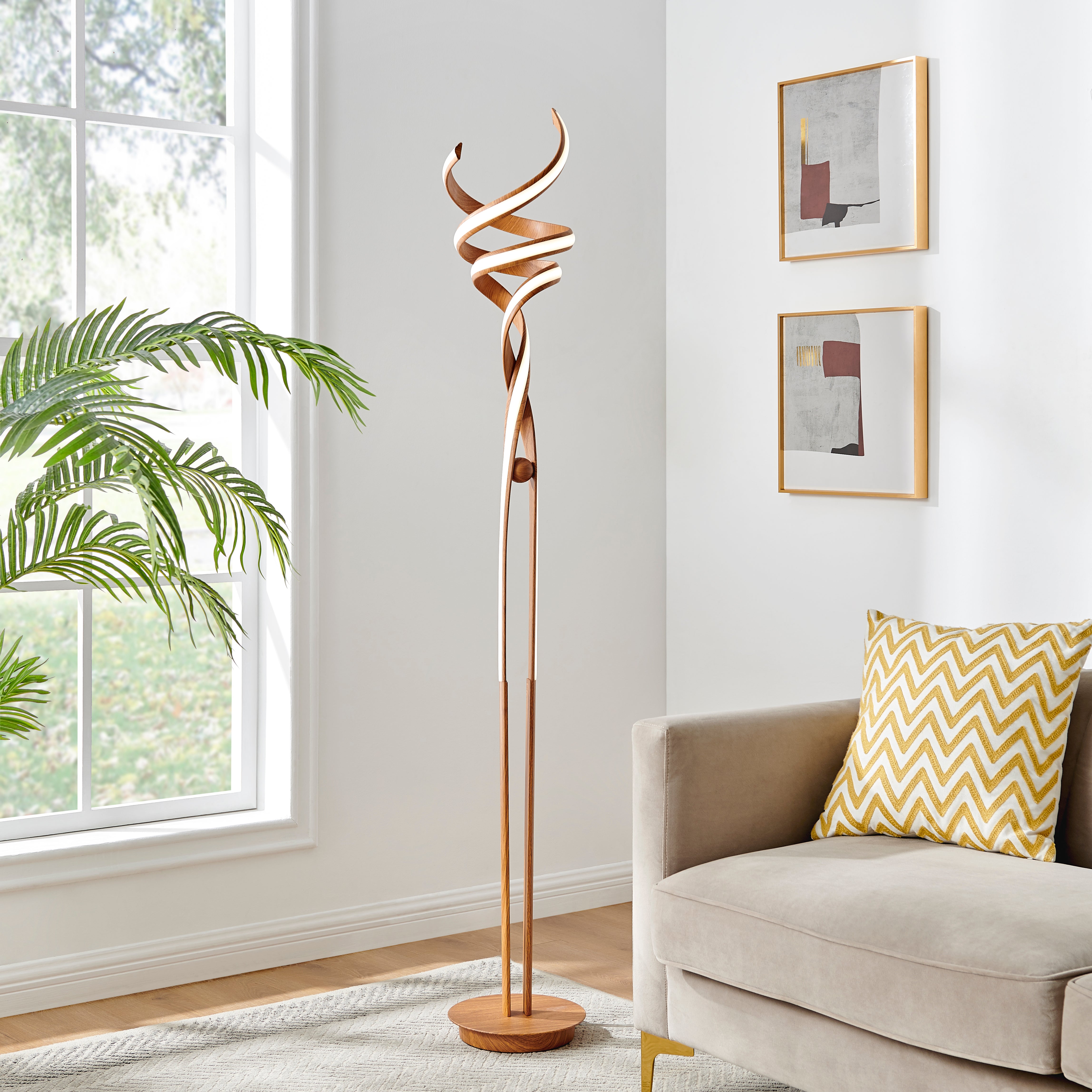 Munich LED Wood 63" Floor Lamp | Dimmable