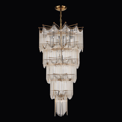 72.75'' Adorn 40 Light Vintage Brass Chandelier