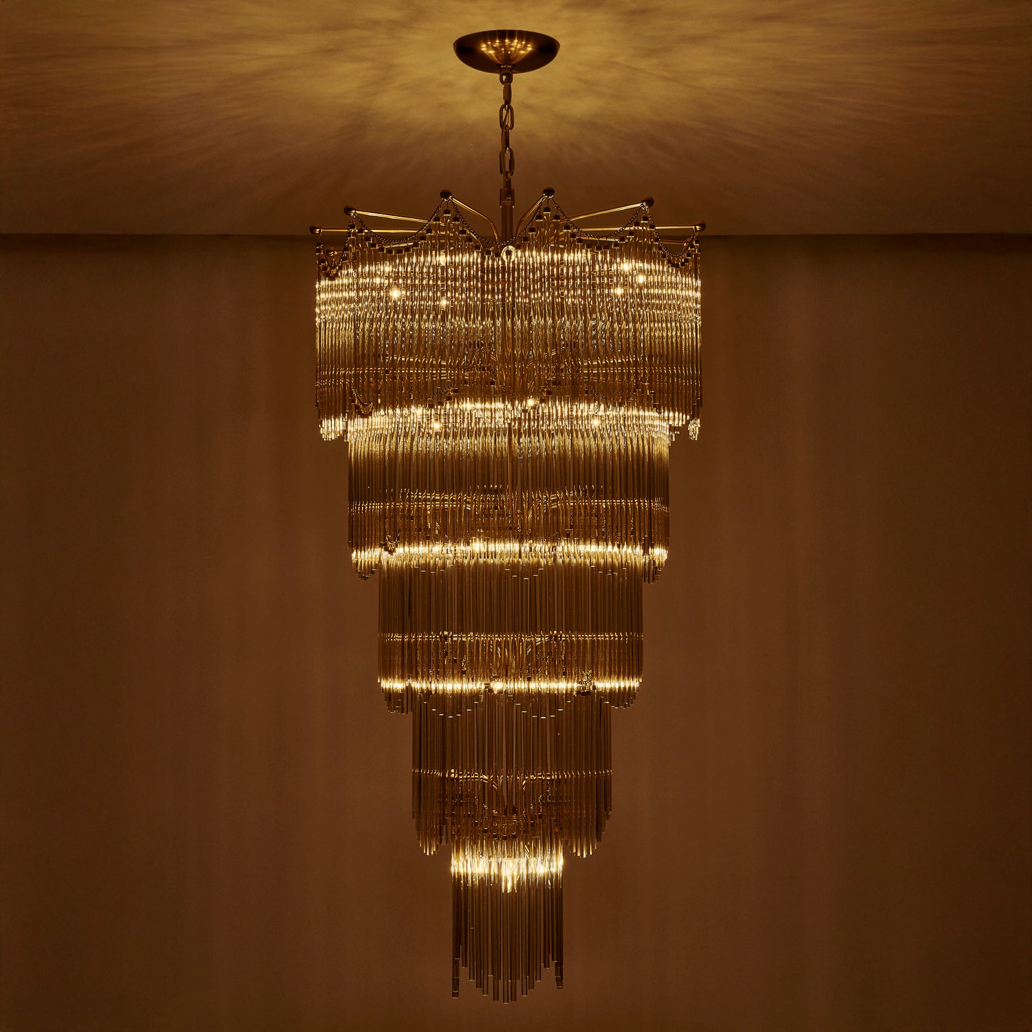 72.75'' Adorn 40 Light Vintage Brass Chandelier