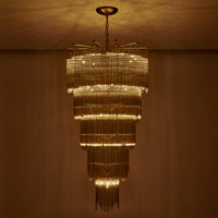 72.75'' Adorn 40 Light Vintage Brass Chandelier