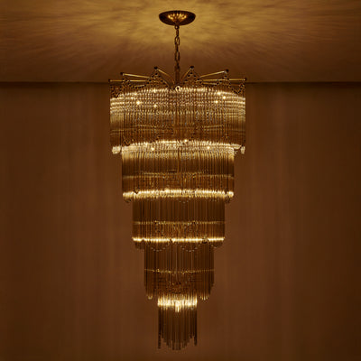 72.75'' Adorn 40 Light Vintage Brass Chandelier
