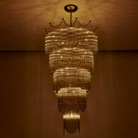 72.75'' Adorn 40 Light Vintage Brass Chandelier