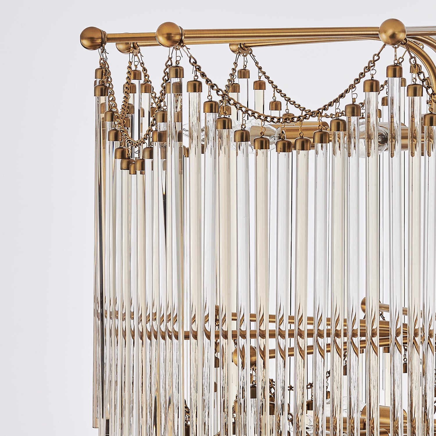 72.75'' Adorn 40 Light Vintage Brass Chandelier
