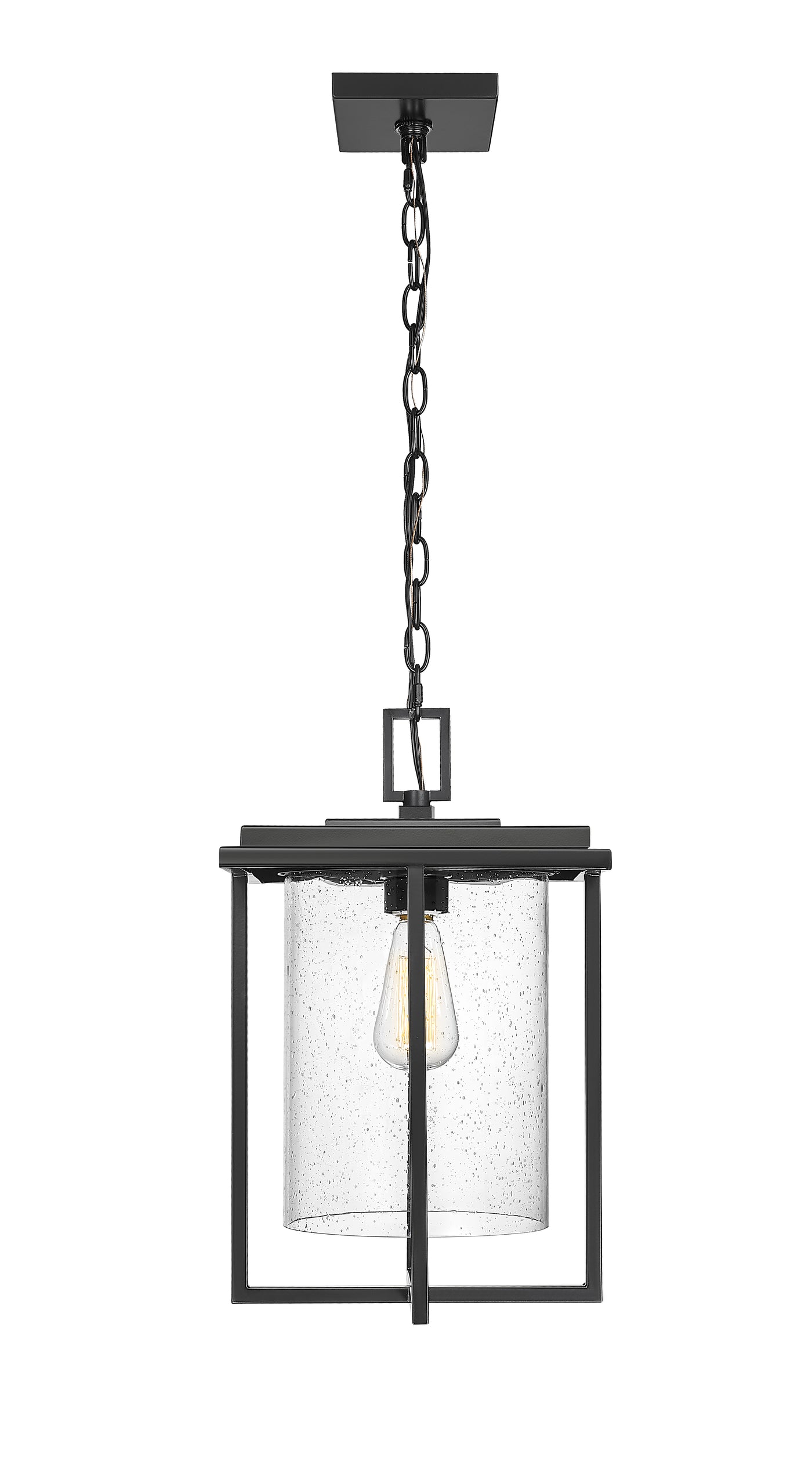 17.88'' Adair Powder Coated Black 1 Light Hanging Lantern