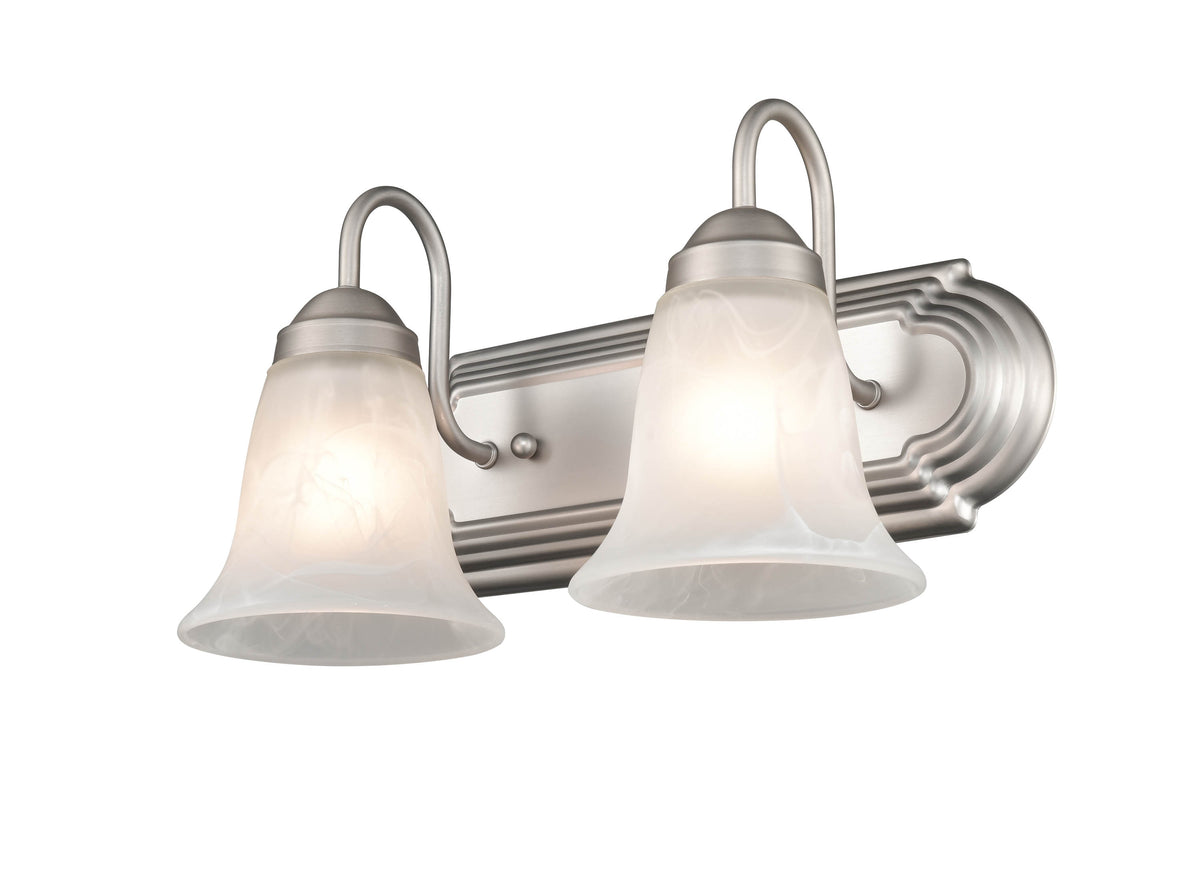 14'' Compana Satin Nickel 2 Light Bath Vanity