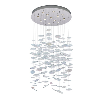 96'' Spettro 13 Light Polished Chrome Chandelier