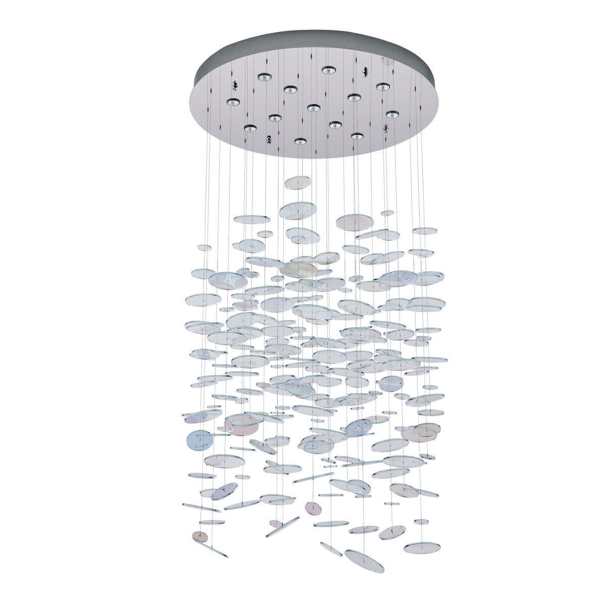 96'' Spettro 13 Light Polished Chrome Chandelier