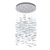96'' Spettro 13 Light Polished Chrome Chandelier