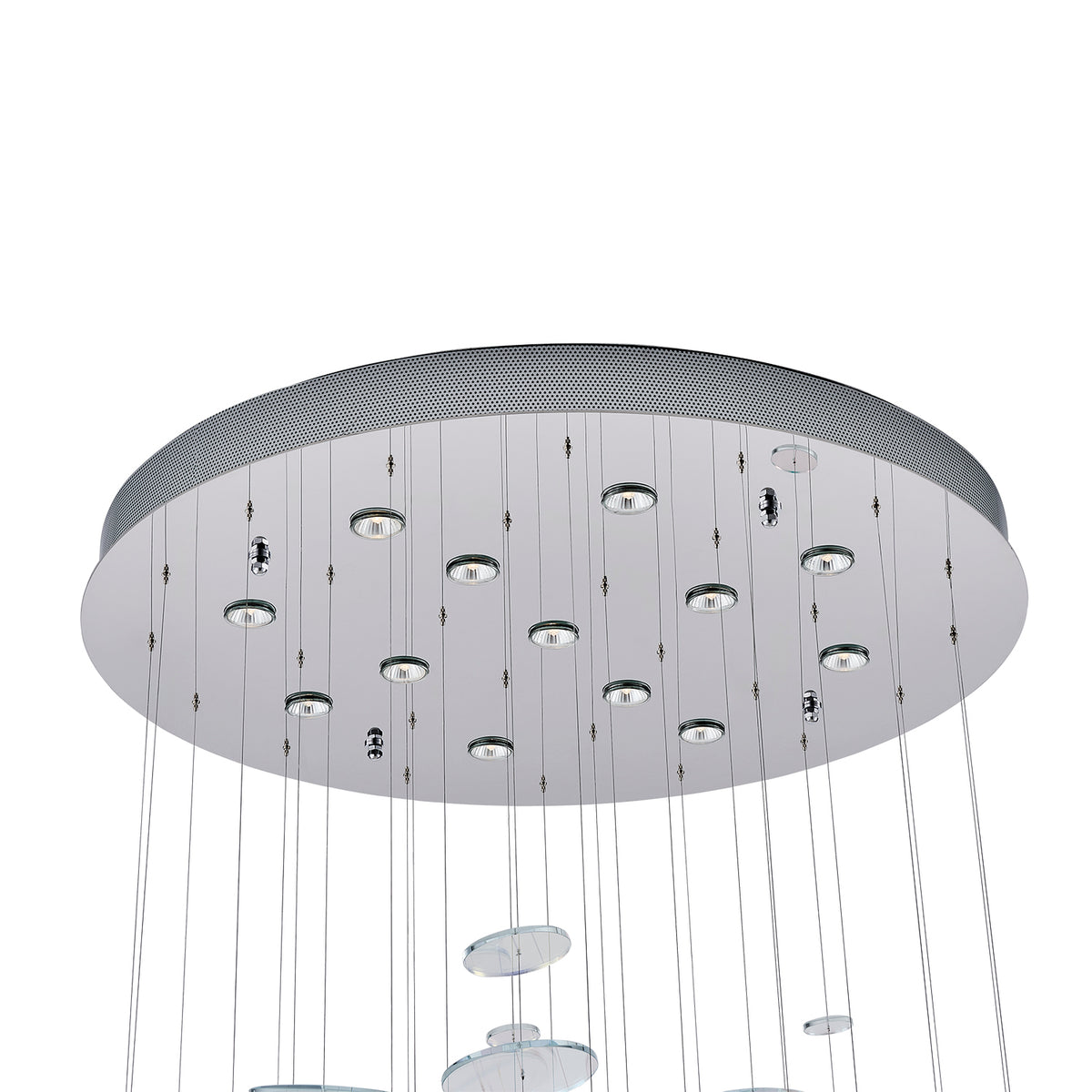 96'' Spettro 13 Light Polished Chrome Chandelier