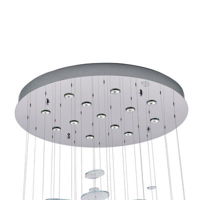 96'' Spettro 13 Light Polished Chrome Chandelier